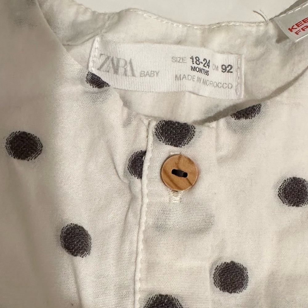 Zara Girls White Grey Blouse & Knit Pants 18-24 Mon - Picture 5 of 5